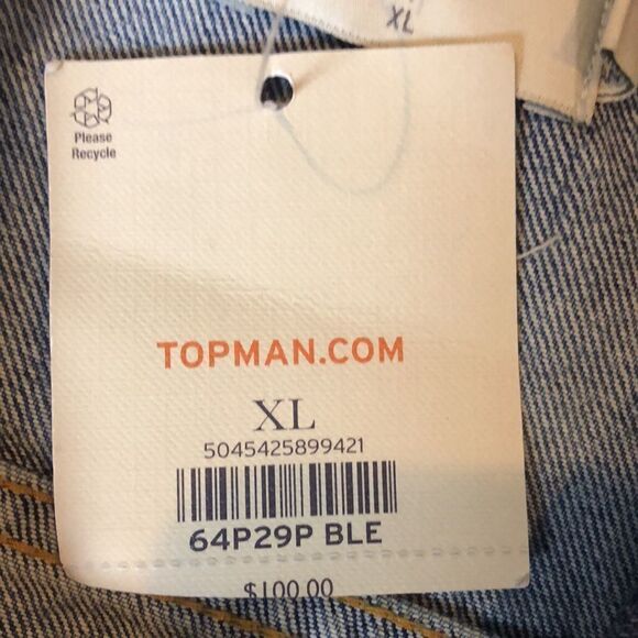 NWT Topman Studded Denim Jacket | Large - Picture 5 of 11